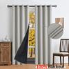Imitation Hemp Plain Hemp Black Background Full Blackout Curtains Living Room Bedroom Sunscreen Curtains