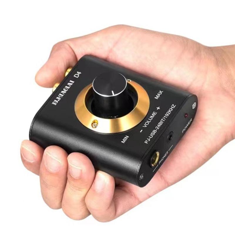 Audios Decoders External Sound Card For HiFi Music Volumes Control Knob USB Plugs and Play Desktop Notebook Compatibility