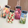 Tulip Phone Cover For Samsung Galaxy Z Flip 6 5 4 Case Transparent For Samsung Z Flip 3 Hard PC Foldable Shell Fundas Capas Bags