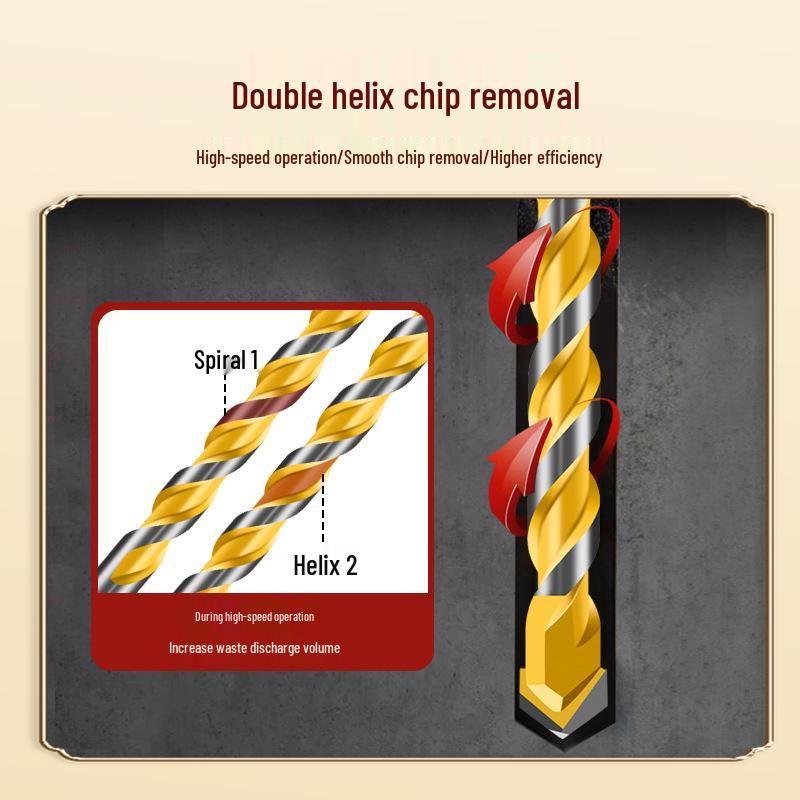 Tiangong Hex Shank Triangle Drill Bit for Concrete, Cement, and Brick Walls