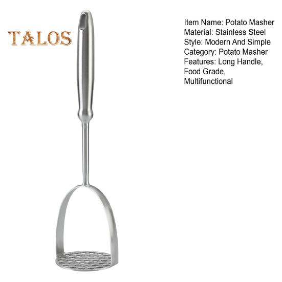 304 Stainless Steel Potato Masher Long Handle Food Grade Multifunctional Manual Carrot Vegetable Food Mashing Tool Kitchen Gadgets