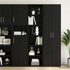 Sideboard Black Oak Effect 45 x 41 x 185 cm Engineered Wood