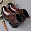 Autumn Winter Side Zipper Genuine Leather Boots for Men Casual Warm Cotton Work Shoes Man New Designer Ankle Boots Male