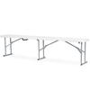 Catering Set Garden Folding Table + 2 Benches 180 Cm Plonos White