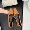 Spring new single shoes 2025 spring women's square head French retro high heels women's thin heels high-end soft-soled women's shoes
