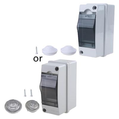 Wall Mounted 2 Ways Circuit Breaker Clear Cover Waterproof Distribution Box