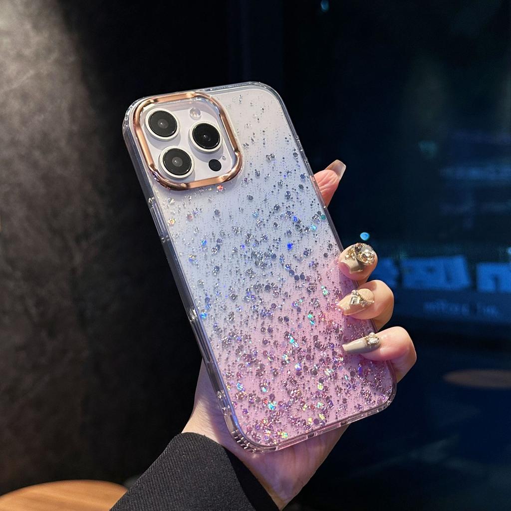 Brilliant Series for IPhone 16 Mobile Phone Case for IPhone 15 Promax Starry Sky Gradient Glitter 14 All-inclusive Anti-fall