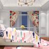 Butterfly Printed Curtain Polyester Material Suitable Bedroom Curtains Living Room Decoration Set Of 2 Made Washable Great Ready