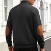 Men's Plaid Half Zip Long Sleeve Stand Collar Casual Sweatshirt