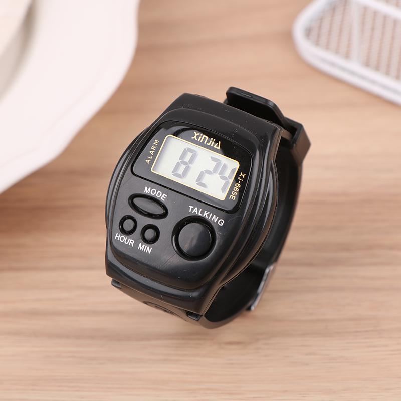 

Говорящие часы, которые говорят время на английском языке. Цифровой будильник для слепых, пожилых или детей, сообщающий время.