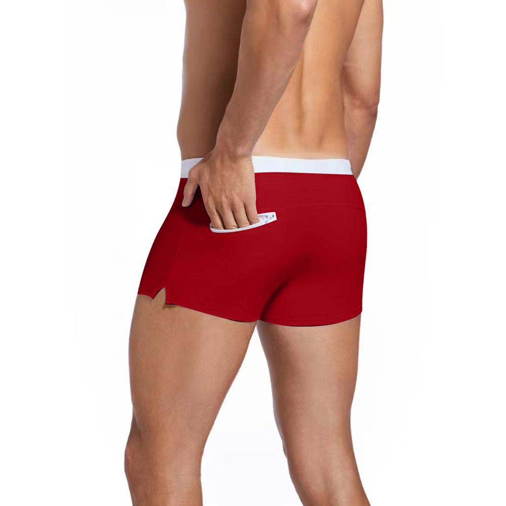 2026 Men's Solid Color Anti-See-Through Quick-Drying Sports Shorts with Drawstring