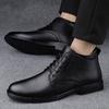 Horký Výprodej Pánské Boty z Pravé Kůže Vysoké Business Kozačky Nová Móda Business Kotníkové Boty Šněrovací Pánské Zimní Teplé Sněhové Boty