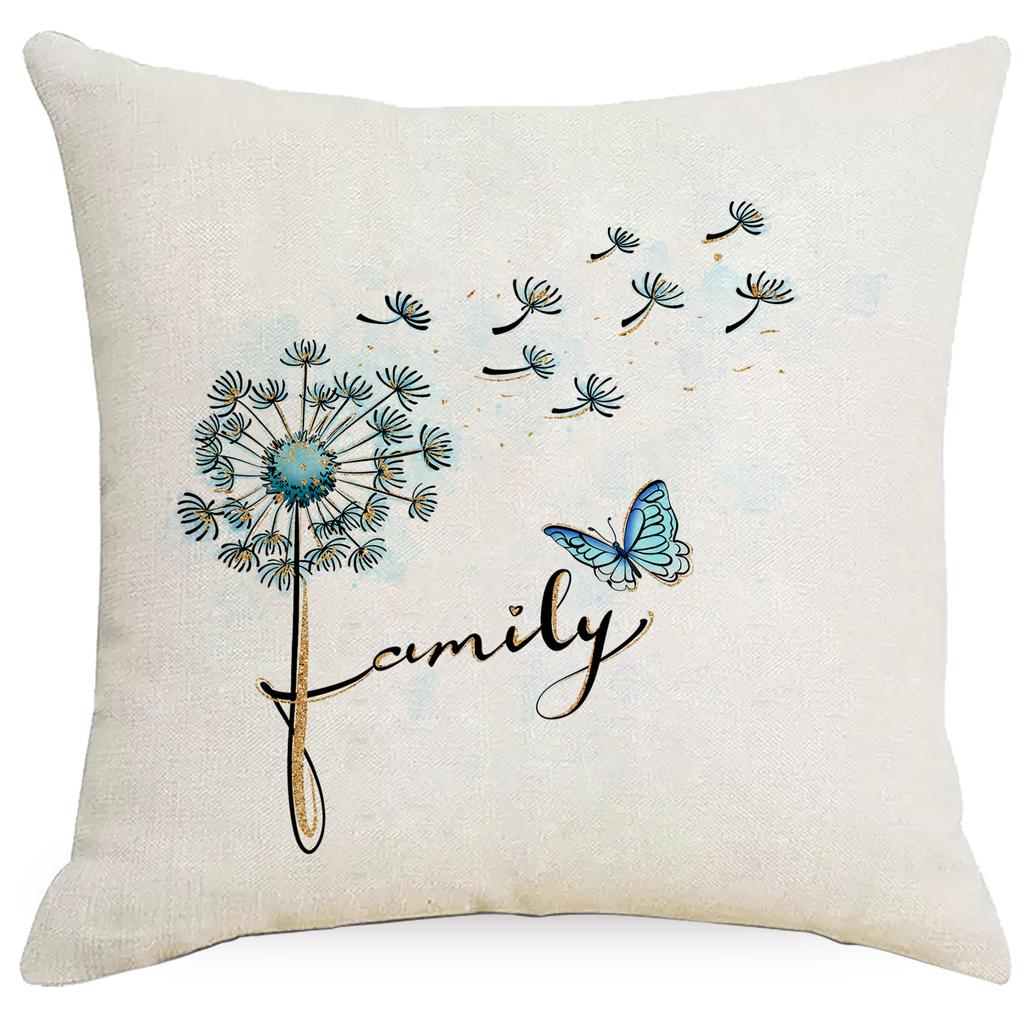 New Creative Floral Dandelion Pillow Case Home Sofa Cushion Pillow Case Decoration
