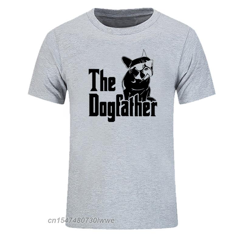 The Dogfather Dog Dad French Bulldog Funny T Shirts Unisex Cotton Harajuku Vintage Tops Tees Tops Eu Size S