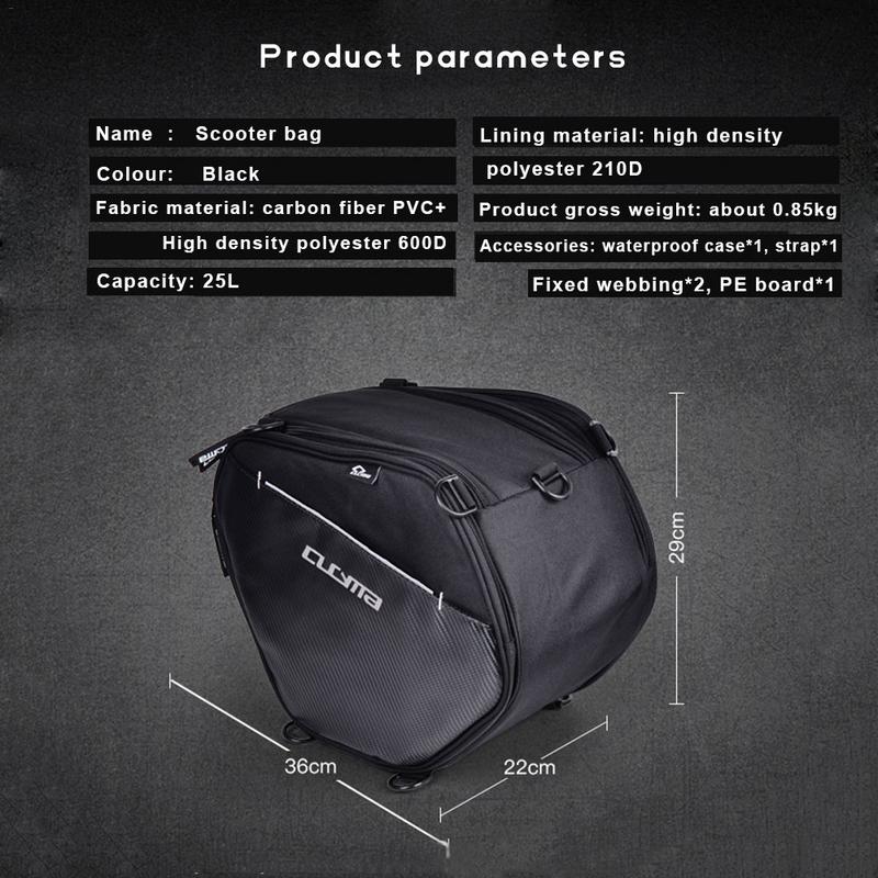 Universal Scooter Bag Locomotive Soft Bag Motorcycle Pannier Bags Luggage Saddle Bags Side Storage Pouch Motorcycle Accessories