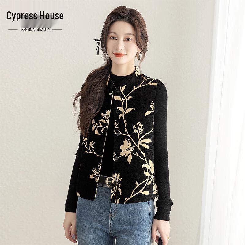 

Женский новый жилет в китайском стиле с принтом и воротником-стойкой L