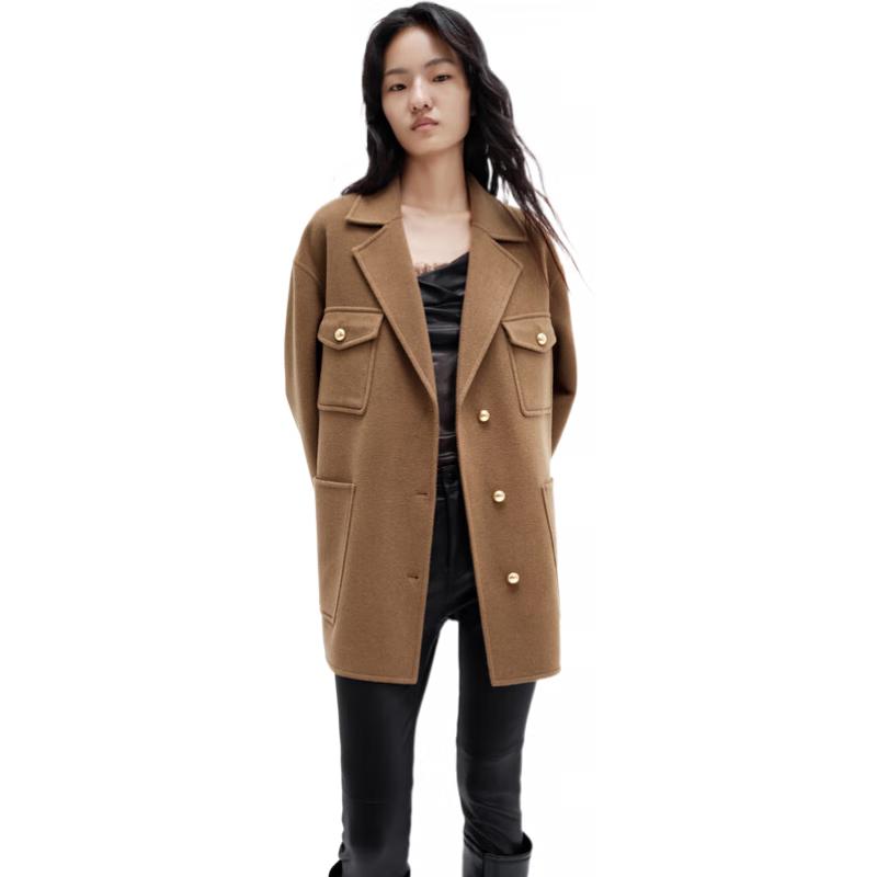 

MO&Co. Женский двусторонний пиджак-пальто из мериносовой шерсти S