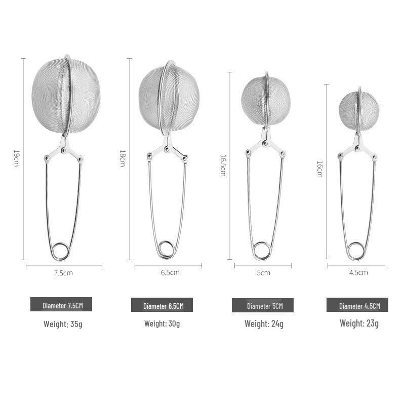 Stainless Steel Spherical Tea Infuser & Strainer Mesh Filter