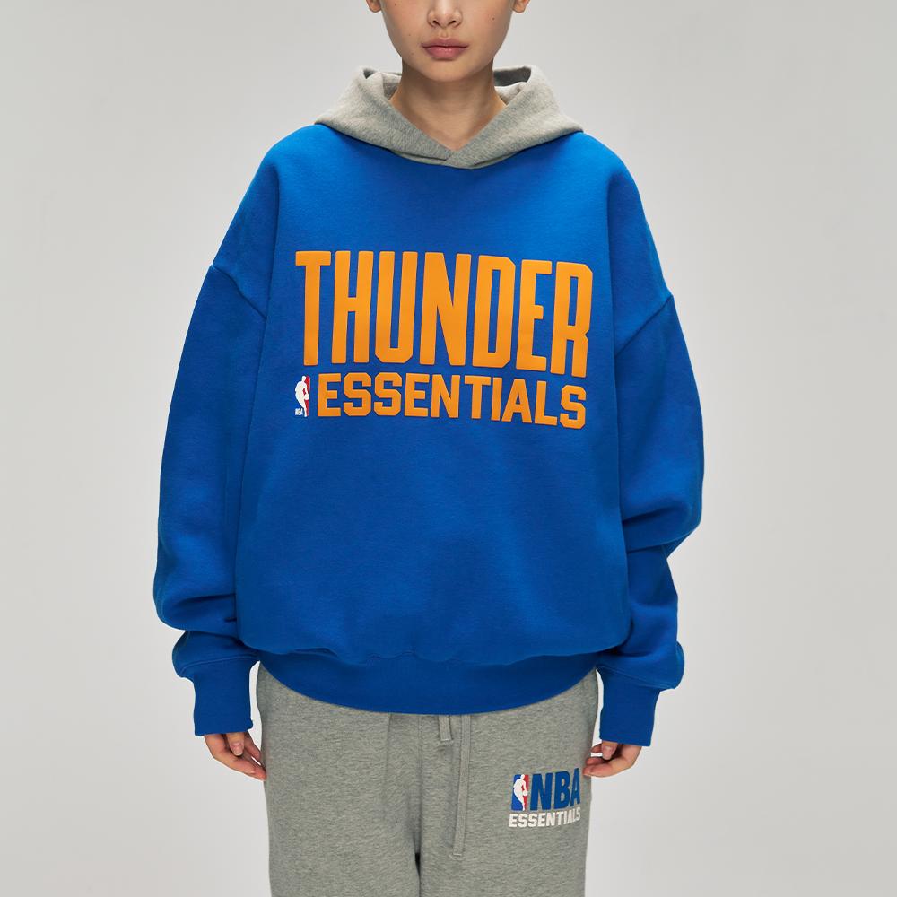 Fear of God Essentials Thunder Sport Hoodie Blue/Concrete Heather Men Tops 192NB256415F