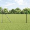 VidaXL Euro Fence with 7 Posts 1.6x10 M Galvanized Steel Grey 3350657