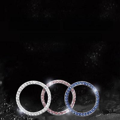 One-Button Start Diamond Ring Car Decorative Ignition Switch Ring