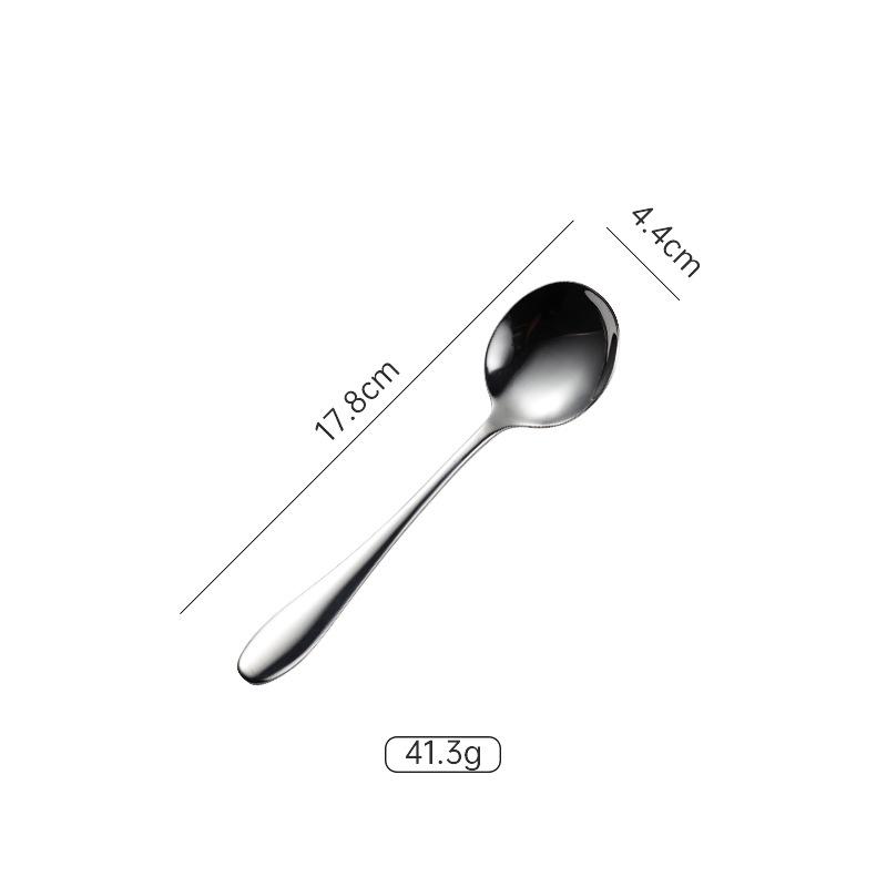 1012 series stainless steel round spoon tip spoon multi-specification western tableware knife fork spoon 410 gift dessert spoon