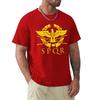 New Arrivals 2024 Vintage Spqr Eagle Rome Latin Cool Retro Red Print Men's Tee Shirt 100% Cotton Short Sleeve Tees