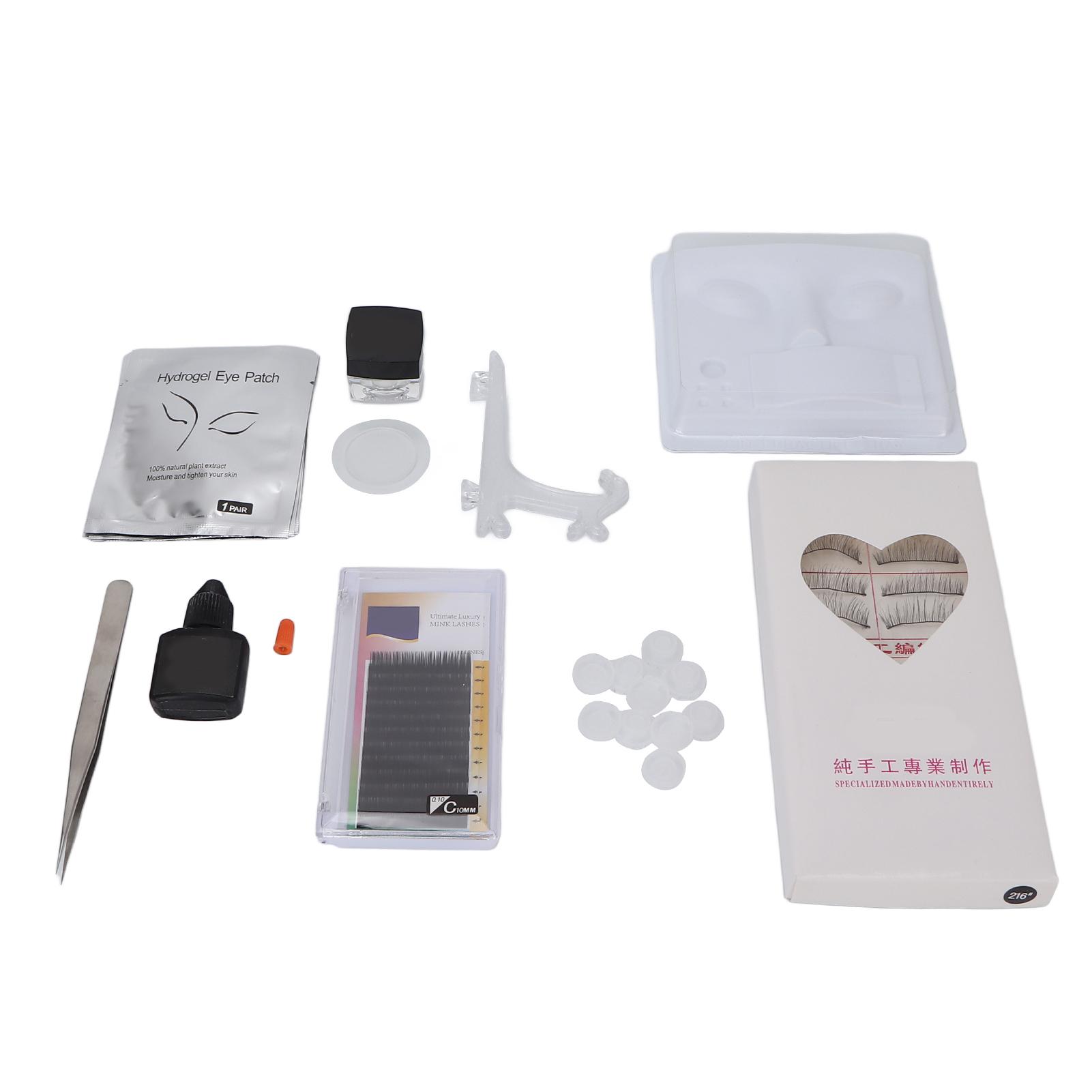 

10шт. Набор накладных ресниц для наращивания ресниц, набор для практики макияжа, тренировочные ресницы