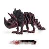 Eco-Friendly 3D Printed Dragon and Triceratops Dinosaur Skeleton Ornament Toy Figurine