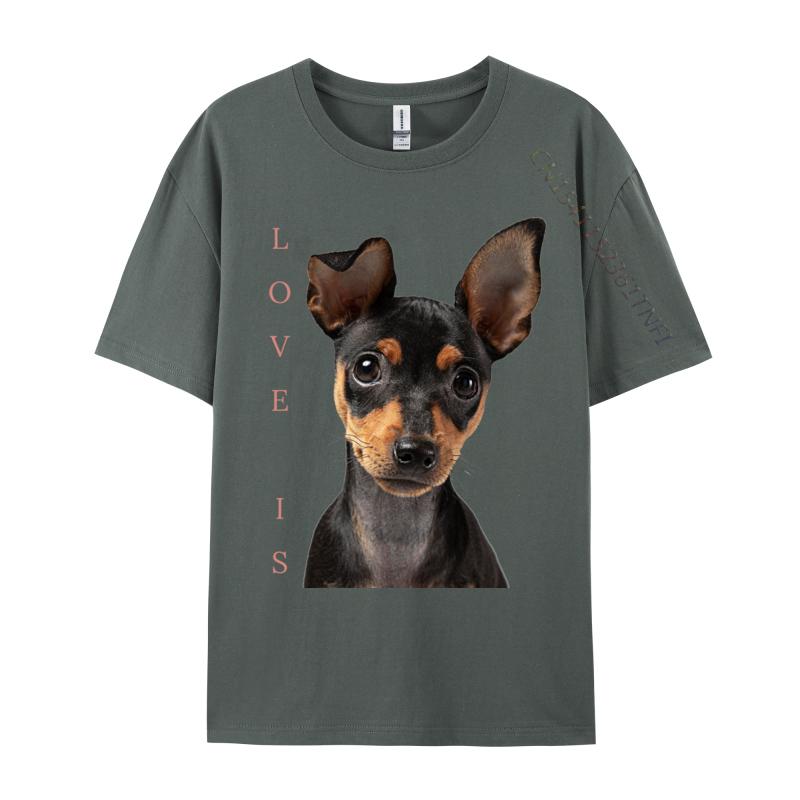 Maglietta Pinscher Nano Mamma Papà del Cane T-shirt Amore Cucciolo Magliette per Animali Domestici Ultimo Modello Camisa Manica Corta Magliette Unisex Top Casual T-shirt