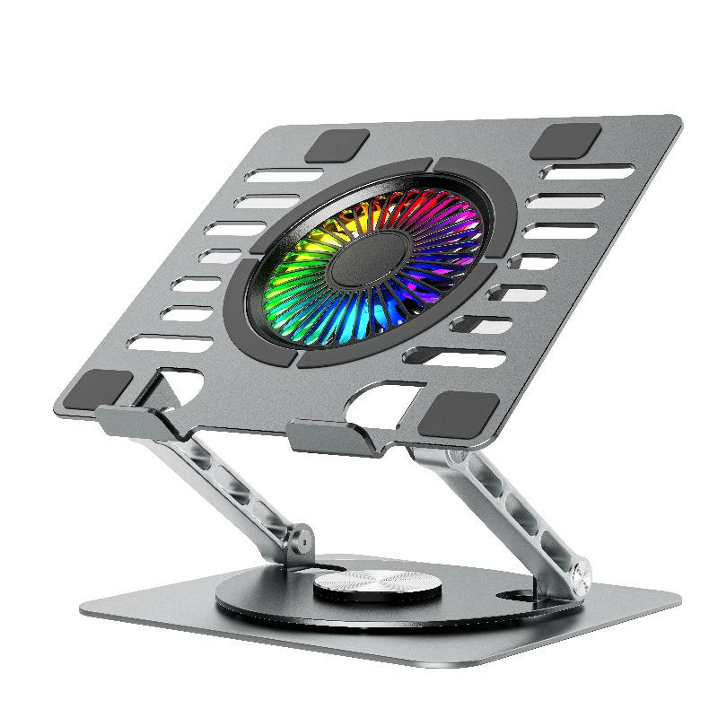 Adjustable Aluminum Laptop Cooler Stand with RGB Lighting X16