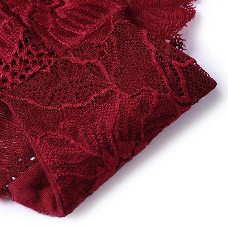 Lace Flower Low-Rise Sexy Briefs Solid Color Cute Bowknot Women's Underwear Soft Breathable Girls Panty