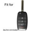 Coolbestda Rubber 4buttons Flip Key Fob Cover Case Keyless Entry Jacket Protector Holder for 2016 2017 2018 2019 Kia Optima Soul Sorento Sportage