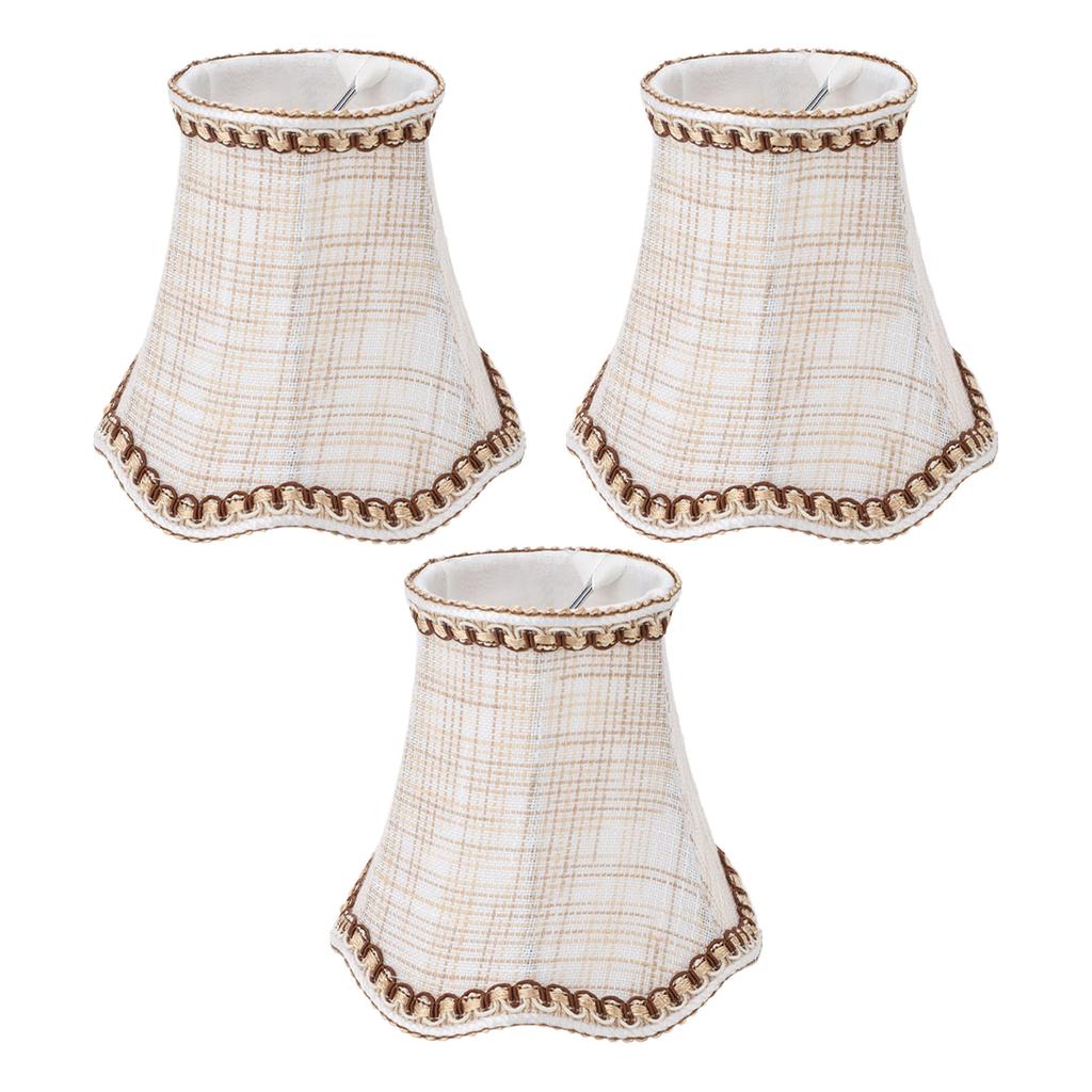 3pcs Lampshade Modern Minimalist Clip On Type Cloth Lamp Shade for E14 Bulb Candle Chandelier