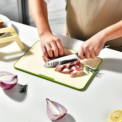 Yousheng Plastic Cutting Board Set with Stand PP Chopping Boards for Meat Fruit Veggies Non-Slip Dishwasher Safe Space-Saving Kitchen Organizer