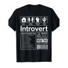Introvertiertes Label Lustiges Antisoziales Einzelgänger Soziale Unsicherheit T-Shirt