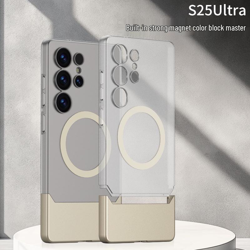 

Магнитный полупрозрачный чехол Samsung S25 Ultra с приятной на ощупь текстурой кожи, точным отверстием и защитой от цветового блокирования Samsung S25Ultra