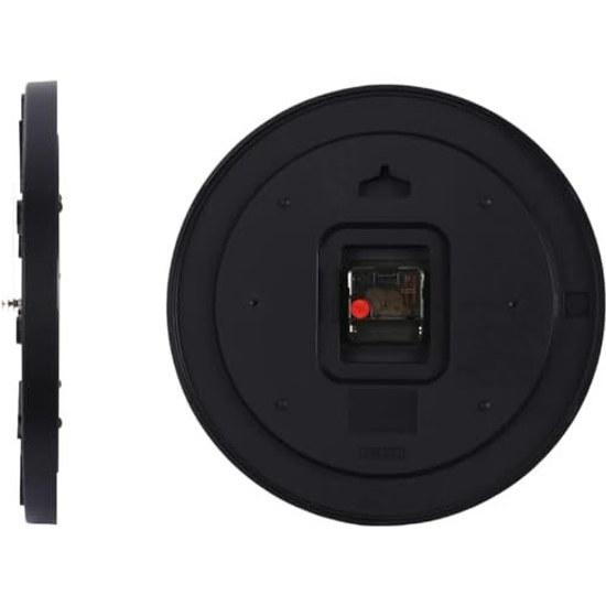 Nbdeal wall clock silent continuous second hand diameter 30cm stylish lightweight wall-mounted Nordic no sound non-radio black