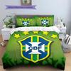 Brazil National Football Team  Pattern Bedding Quilt Set  Home Decoration  Gift (1 * duvet cover + 2 * pillowcase  without core)