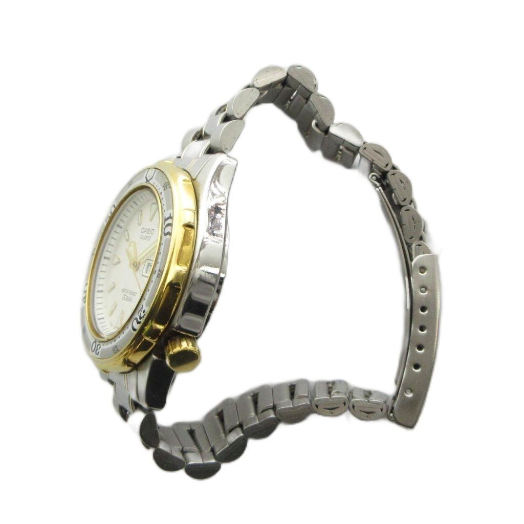 Casio Quartz Watch with White Silver MD-715 Calendar, Dial, Tone, Men's GY18 /MQ