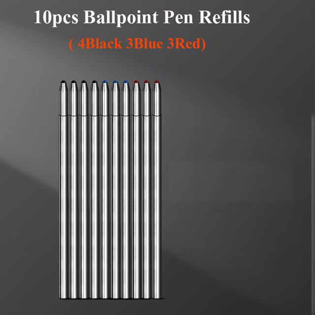 4 In 1 Multicolor Metal Ballpoint Pens 3 Colors Ball Pen 1 Mechanical Pencil For School Office Writing Supplies Stationery