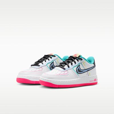 Nike Air Force 1 Low GS 'White Hyper Pink Dusty Cactus Anthracite'