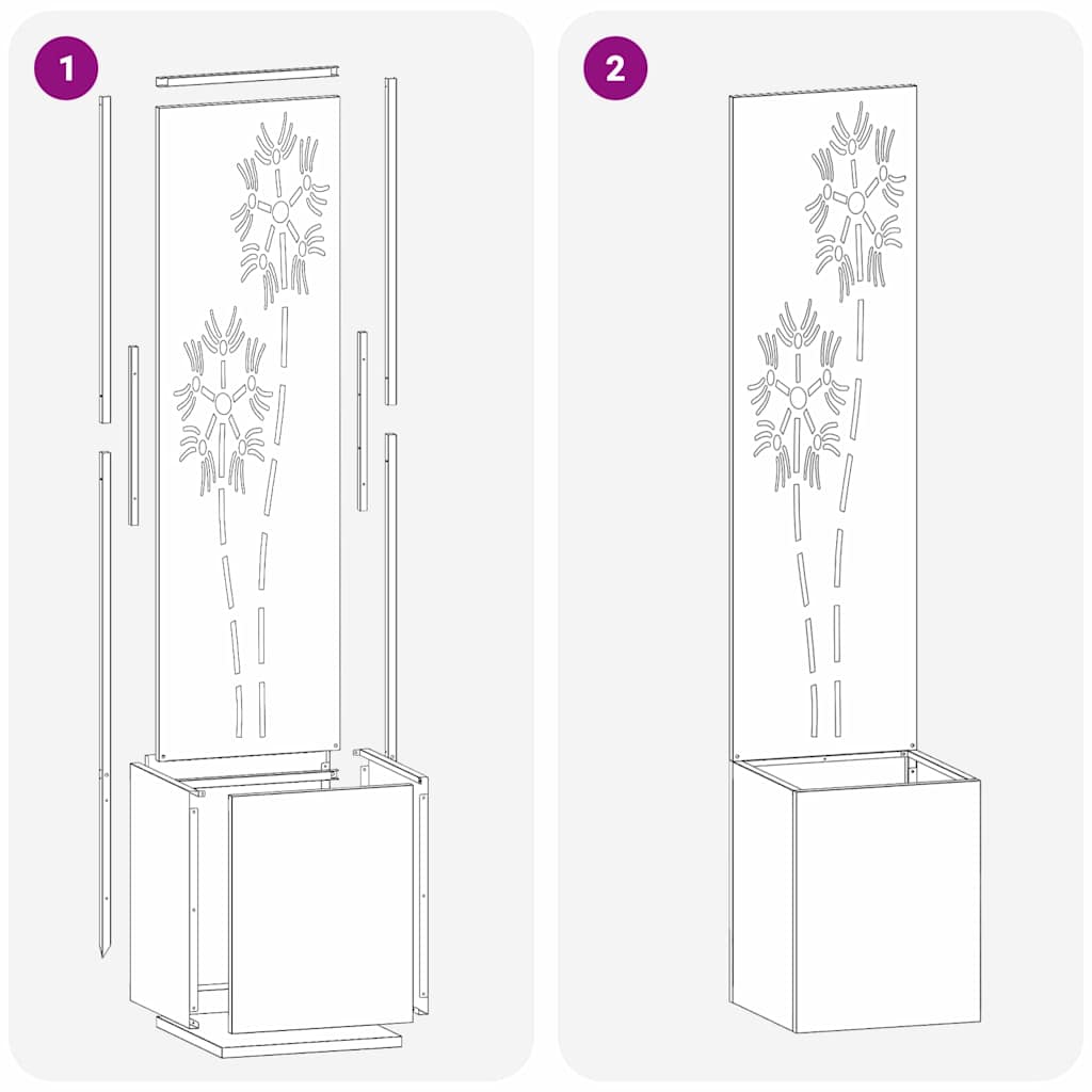 Garden Privacy Screen Canvas Floral Black 32 X 150 Cm