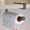 1Pc Non-Perforated Hanging Storage Rack, Iron Made Flush Mount Paper Towel Holder for Kitchen