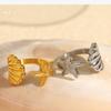 Gold Starfish Ring Set Adjustable Star Waist Chains Jewelry Shell Ring  Party