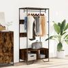 VidaXL Wardrobe Smoked Oak 90x50x180 Cm Engineered Wood, Storage Cabinet, Wardrobe Organizer, Cabinet, 848671