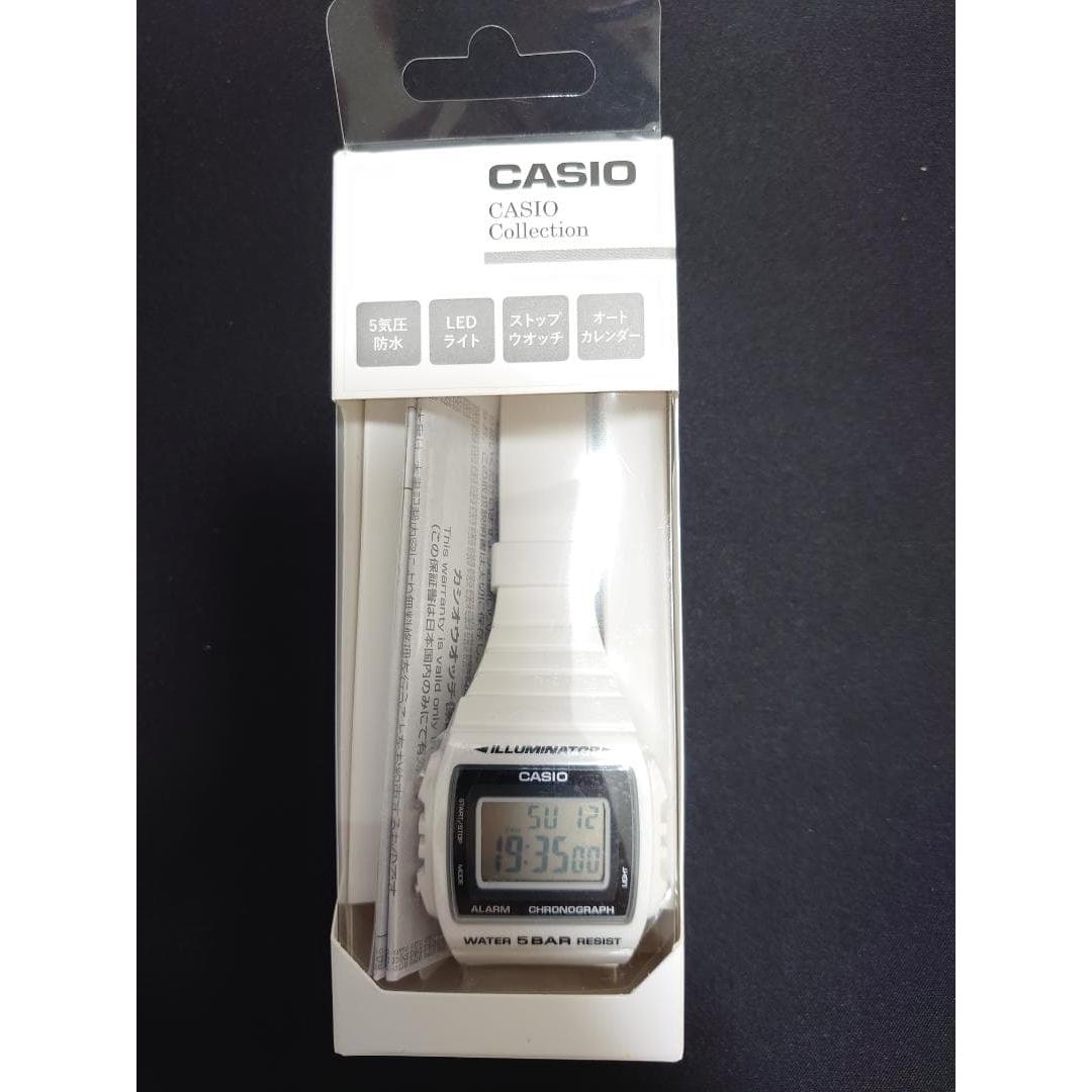 Used CASIO Casio watch W-215H-1AJH white digital watch