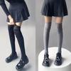 Neue einfarbige Oberschenkelhohe Strümpfe Damen Trendig Lässig Über das Knie Lange Socken für Damen Thermisch Warm Baumwolle Hoher Schlauch Leggings