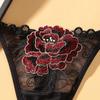 Japanese Embroidered Flower Spice Girls Thong Breathable Mesh Sexy Hot Low Waist Adjustable Belt Ladies Large Size Panties