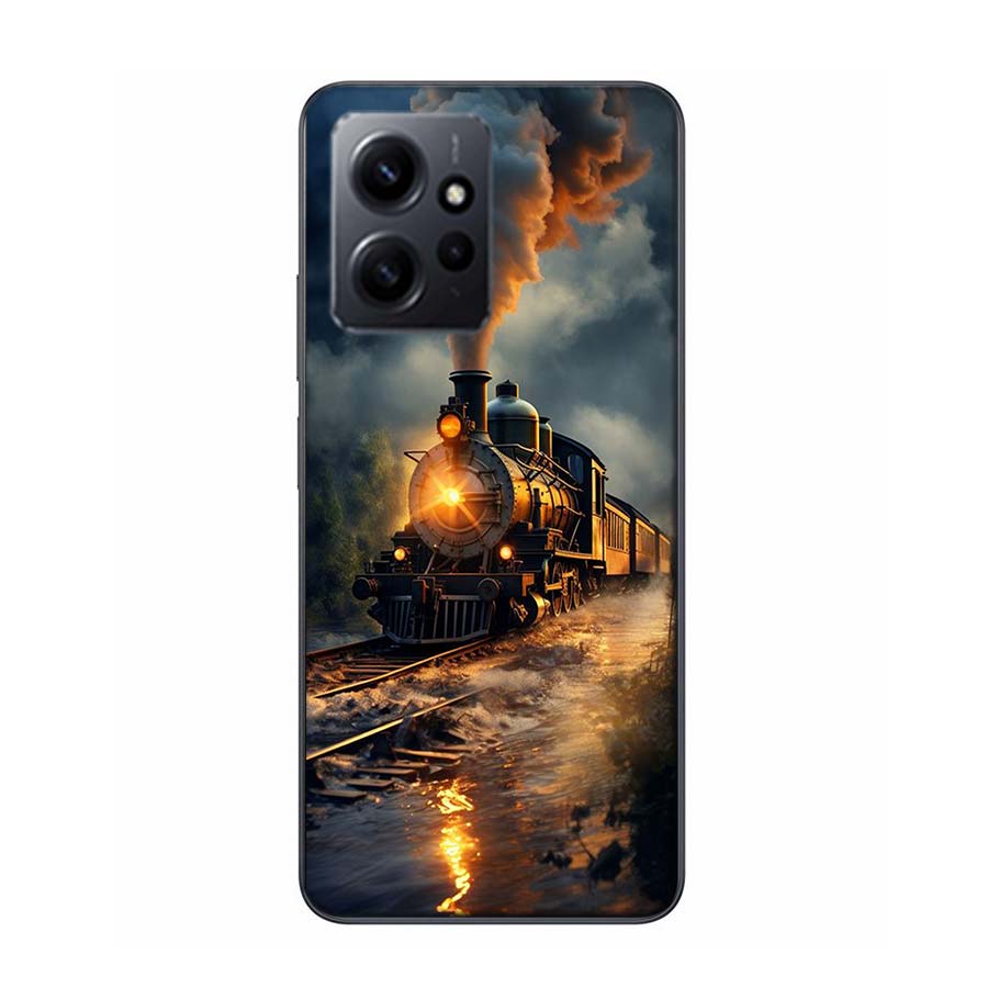 Steam Train Phone Case For Redmi Note 14 15 Pro 5G 13 12 Pro Plus 11 11T 11E 11S 10 Pro 10S 9 9S Cover Cell Clear TPU Capa Compa